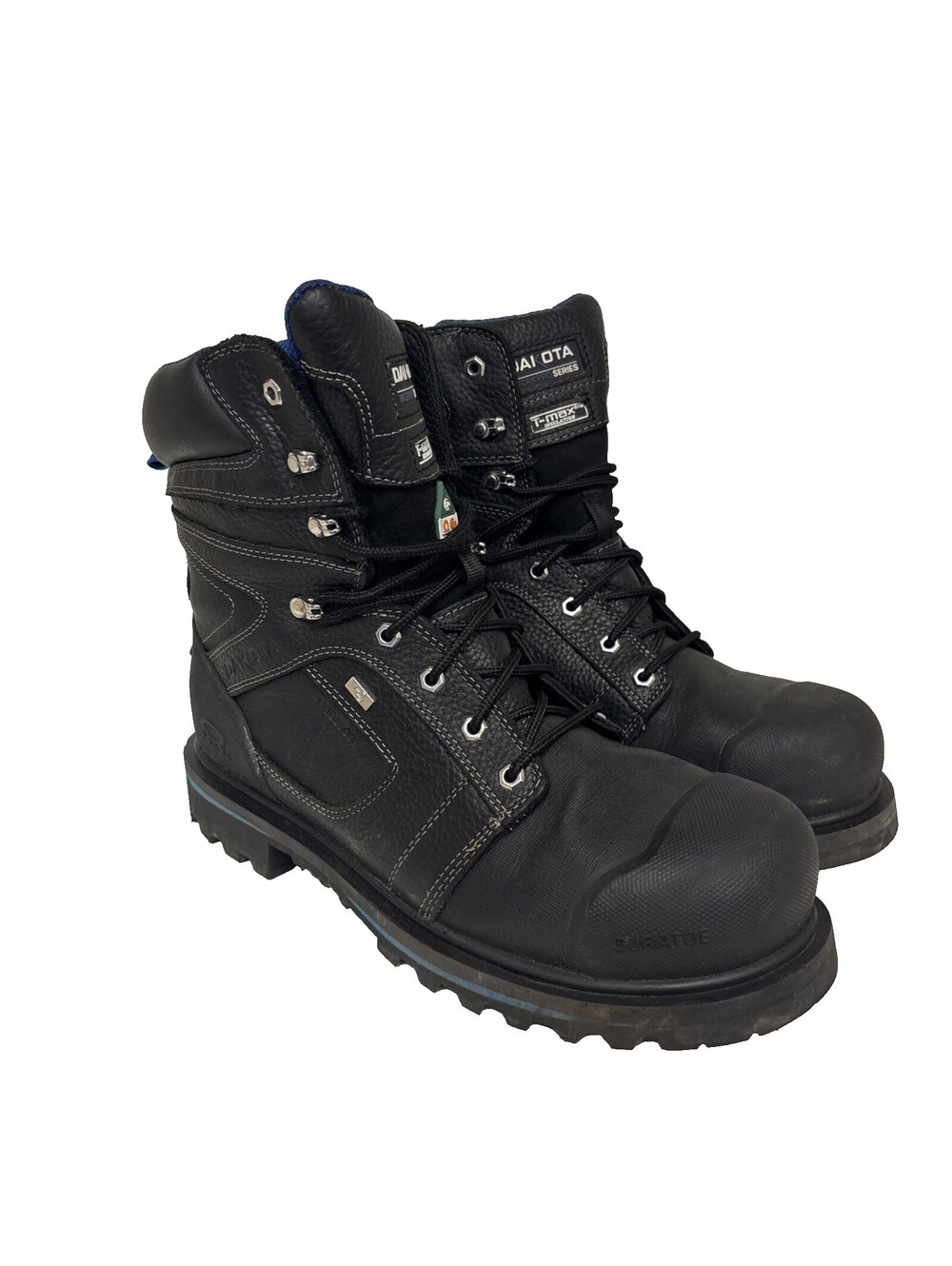DAKOTA Men's 557 8" STCP HD3 Vibram Work Boots Black Size 13M